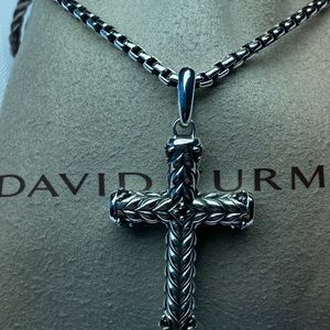 Savid Yurman Chevron Sculpted Cross Pendant With
